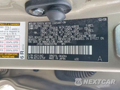Zdjęcie 13 z 13 samochodu: 2008 TOYOTA 4RUNNER LIMITED VIN:JTEBU17R08K020798 - miniatura