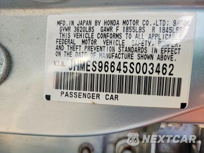 Zdjęcie 12 z 12 samochodu: 2005 HONDA CIVIC HYBRID VIN:JHMES96645S003462 - miniatura