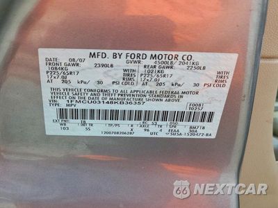 Zdjęcie 12 z 12 samochodu: 2008 FORD ESCAPE XLT VIN:1FMCU03148KB36357 - miniatura