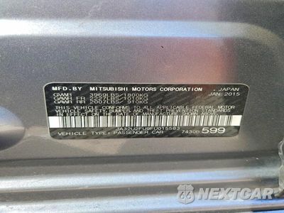 Zdjęcie 12 z 12 samochodu: 2015 MITSUBISHI LANCER ES VIN:JA32U2FU9FU015583 - miniatura