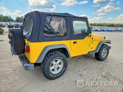 Trzecie zdjęcie samochodu z tyłu: 2000 JEEP WRANGLER / TJ SPORT VIN:1J4FA49S4YP754518 - miniatura