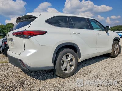 Trzecie zdjęcie samochodu z tyłu: 2022 TOYOTA HIGHLANDER LE VIN:5TDZZRAH6NS543587 - miniatura