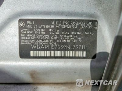 Zdjęcie 12 z 12 samochodu: 2009 BMW 328 I SULEV VIN:WBAPH57539NL79711 - miniatura