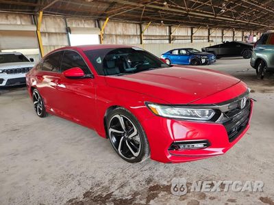 Czwarte zdjęcie samochodu z boku: 2019 HONDA ACCORD SPORT VIN:1HGCV1F3XKA152128 - miniatura