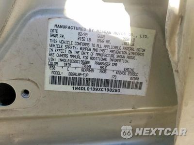 Zdjęcie 12 z 12 samochodu: 1999 NISSAN ALTIMA XE VIN:1N4DL01D9XC198280 - miniatura