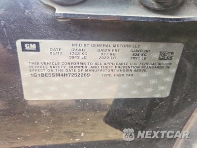 Zdjęcie 12 z 12 samochodu: 2017 CHEVROLET CRUZE LT VIN:1G1BE5SM4H7252269 - miniatura