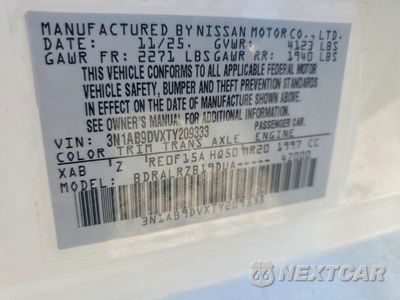 Zdjęcie 12 z 12 samochodu: 2026 NISSAN SENTRA SR VIN:3N1AB9DVXTY209333 - miniatura