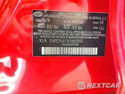 Zdjęcie 12 z 12 samochodu: 2019 HYUNDAI SONATA SEL VIN:5NPE34AF1KH807835 - miniatura