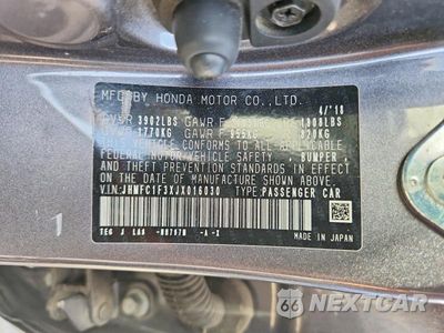Zdjęcie 12 z 12 samochodu: 2018 HONDA CIVIC EX VIN:JHMFC1F3XJX016030 - miniatura