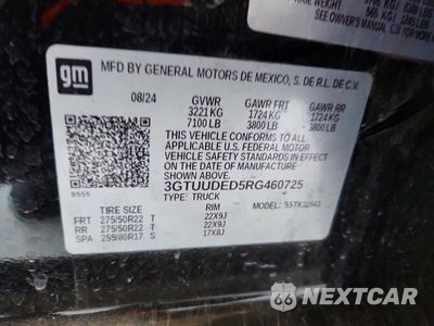 Zdjęcie 12 z 12 samochodu: 2024 GMC SIERRA K1500 SLT VIN:3GTUUDED5RG460725 - miniatura