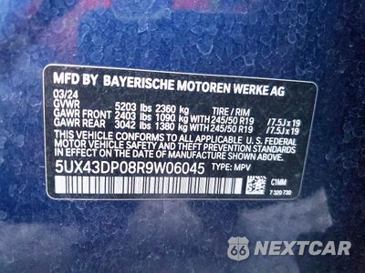 Zdjęcie 13 z 13 samochodu: 2024 BMW X3 SDRIVE30I VIN:5UX43DP08R9W06045 - miniatura