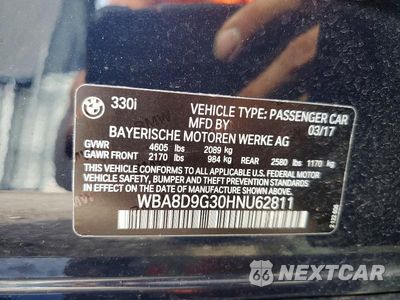 Zdjęcie 12 z 12 samochodu: 2017 BMW 330 XI VIN:WBA8D9G30HNU62811 - miniatura