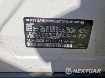 Zdjęcie 13 z 13 samochodu: 2017 BMW X5 XDRIVE35I VIN:5UXKR0C51H0U52541 - miniatura