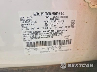 Zdjęcie 13 z 13 samochodu: 2023 FORD EXPLORER XLT VIN:1FMSK7DH0PGA93725 - miniatura