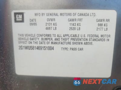 Zdjęcie 12 z 12 samochodu: 2006 CHEVROLET IMPALA LTZ VIN:2G1WU581469151004 - miniatura