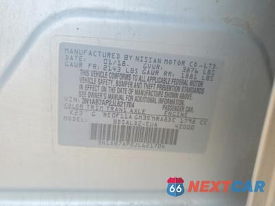 Zdjęcie 13 z 13 samochodu: 2018 NISSAN SENTRA SV VIN:3N1AB7AP2JL621704 - miniatura