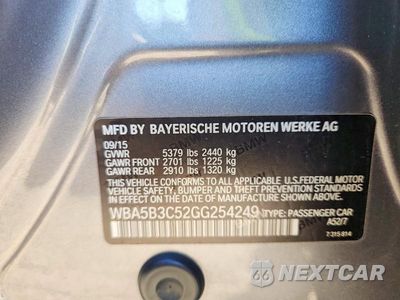 Zdjęcie 12 z 12 samochodu: 2016 BMW 535 XI VIN:WBA5B3C52GG254249 - miniatura