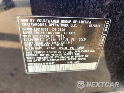 Zdjęcie 13 z 13 samochodu: 2018 VOLKSWAGEN ATLAS SE VIN:1V2FR2CA8JC555597 - miniatura