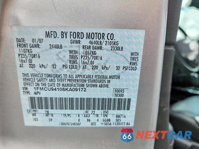 Zdjęcie 14 z 14 samochodu: 2008 FORD ESCAPE LIMITED VIN:1FMCU94108KA09172 - miniatura