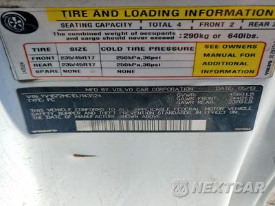 Zdjęcie 12 z 12 samochodu: 2013 VOLVO C70 T5 VIN:YV1672MC1DJ143524 - miniatura