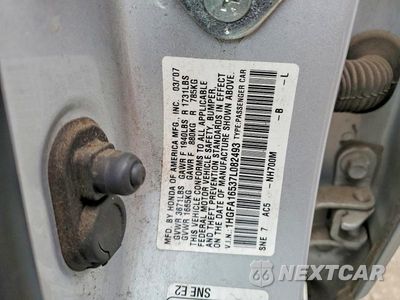 Zdjęcie 12 z 12 samochodu: 2007 HONDA CIVIC LX VIN:1HGFA16537L082493 - miniatura