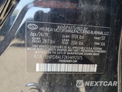 Zdjęcie 12 z 12 samochodu: 2019 HYUNDAI ELANTRA VALUE EDITION VIN:5NPD84LF2KH492375 - miniatura
