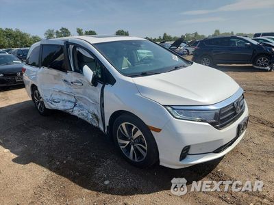 Czwarte zdjęcie samochodu z boku: 2021 HONDA ODYSSEY TOURING VIN:5FNRL6H81MB020566 - miniatura