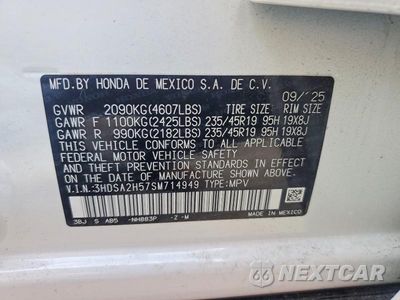 Zdjęcie 13 z 13 samochodu: 2025 ACURA ADX A-SPEC VIN:3HDSA2H57SM714949 - miniatura