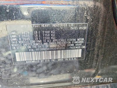 Zdjęcie 12 z 12 samochodu: 2017 SUBARU LEGACY 3.6R LIMITED VIN:4S3BNEN60H3046958 - miniatura