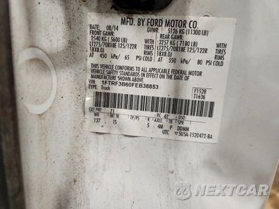 Zdjęcie 12 z 12 samochodu: 2015 FORD F350 SUPER DUTY VIN:1FTRF3B60FEB38853 - miniatura