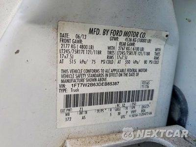 Zdjęcie 13 z 13 samochodu: 2013 FORD F250 SUPER DUTY VIN:1FT7W2B63DEB85387 - miniatura