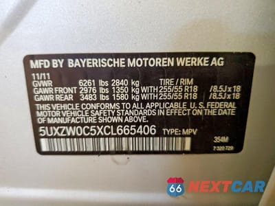 Zdjęcie 13 z 13 samochodu: 2012 BMW X5 XDRIVE35D VIN:5UXZW0C5XCL665406 - miniatura
