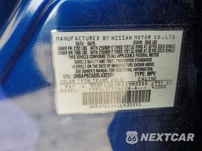 Zdjęcie 14 z 14 samochodu: 2025 NISSAN KICKS SV VIN:3N8AP6CA0SL432251 - miniatura