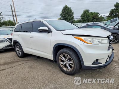 Czwarte zdjęcie samochodu z boku: 2014 TOYOTA HIGHLANDER XLE VIN:5TDJKRFH8ES066073 - miniatura