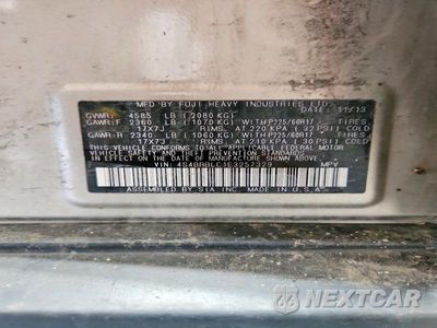 Zdjęcie 13 z 13 samochodu: 2014 SUBARU OUTBACK 2.5I LIMITED VIN:4S4BRBLC1E3257329 - miniatura