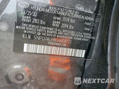 Zdjęcie 12 z 12 samochodu: 2020 HYUNDAI ELANTRA SE VIN:5NPD74LF9LH608773 - miniatura
