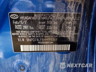 Zdjęcie 13 z 13 samochodu: 2017 HYUNDAI ELANTRA SE VIN:5NPD74LF8HH193369 - miniatura