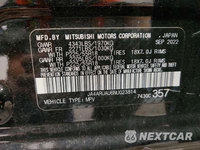 Zdjęcie 14 z 14 samochodu: 2022 MITSUBISHI OUTLANDER SPORT ES VIN:JA4ARUAU6NU023814 - miniatura