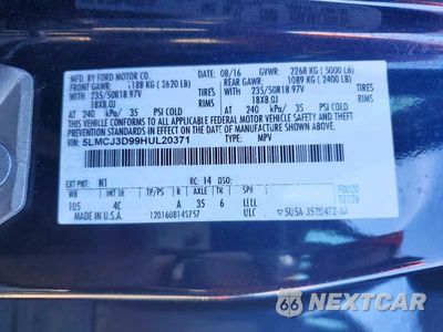 Zdjęcie 13 z 13 samochodu: 2017 LINCOLN MKC RESERVE VIN:5LMCJ3D99HUL20371 - miniatura
