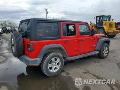 Trzecie zdjęcie samochodu z tyłu: 2020 JEEP WRANGLER UNLIMITED SPORT VIN:1C4HJXDNXLW259000 - miniatura