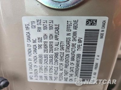 Zdjęcie 13 z 13 samochodu: 2019 HONDA CR-V TOURING VIN:2HKRW2H94KH613569 - miniatura