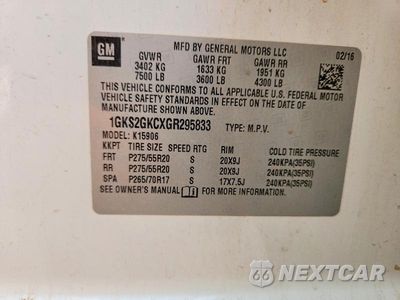 Zdjęcie 13 z 13 samochodu: 2016 GMC YUKON XL K1500 SLT VIN:1GKS2GKCXGR295833 - miniatura