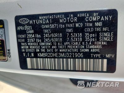 Zdjęcie 13 z 13 samochodu: 2021 HYUNDAI PALISADE SEL VIN:KM8R2DHE3MU321906 - miniatura