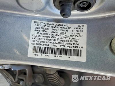Zdjęcie 12 z 12 samochodu: 2016 HONDA CIVIC LX VIN:2HGFC2F56GH535910 - miniatura