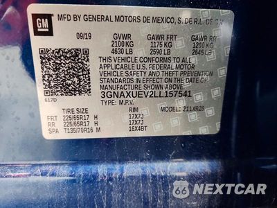 Zdjęcie 13 z 13 samochodu: 2020 CHEVROLET EQUINOX LT VIN:3GNAXUEV2LL157541 - miniatura