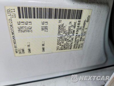 Zdjęcie 12 z 12 samochodu: 2012 NISSAN ALTIMA 2.5 VIN:1N4AL2AP4CN490488 - miniatura