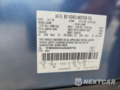 Zdjęcie 14 z 14 samochodu: 2018 FORD EXPLORER XLT VIN:1FM5K8DH4JGA65730 - miniatura