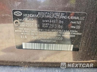 Zdjęcie 12 z 12 samochodu: 2015 HYUNDAI SONATA SE VIN:5NPE24AFXFH168959 - miniatura