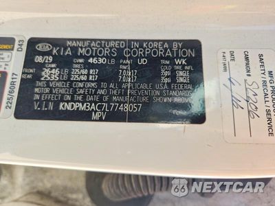 Zdjęcie 13 z 13 samochodu: 2020 KIA SPORTAGE LX VIN:KNDPM3AC7L7748057 - miniatura
