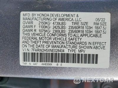 Zdjęcie 13 z 13 samochodu: 2022 HONDA CR-V EX VIN:7FARW2H5XNE028404 - miniatura